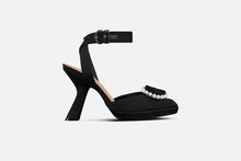 Load image into Gallery viewer, Dior Rose Pump • Black Grosgrain and White Resin Pearls
