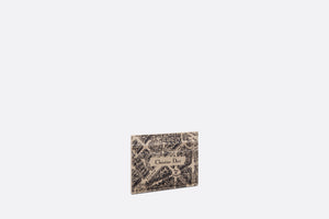 Dior Map Five-Slot Card Holder • Beige and Black Plan de Paris Printed Calfskin
