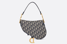 Load image into Gallery viewer, Saddle Bag with Strap • Blue Dior Oblique Jacquard
