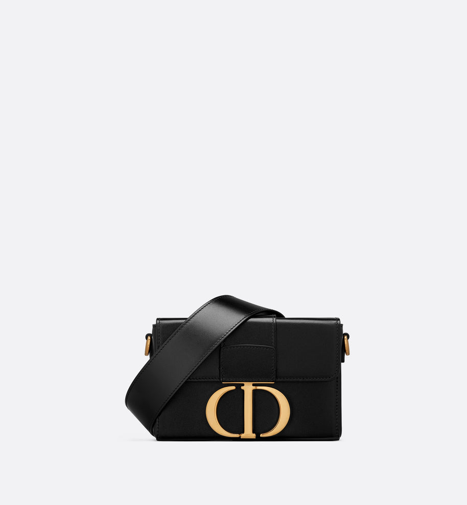30 Montaigne Box Bag • Black Calfskin