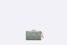 Load image into Gallery viewer, Lady Dior 5-Gusset Card Holder • Gray Stone Patent Cannage Calfskin
