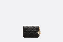 Load image into Gallery viewer, Small Lady Dior Voyageur Coin Purse • Black Cannage Lambskin
