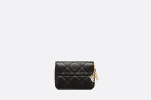 Small Lady Dior Voyageur Coin Purse • Black Cannage Lambskin